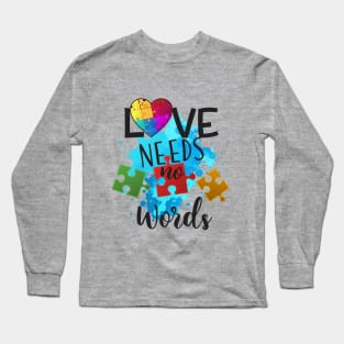 autism heart love Long Sleeve T-Shirt